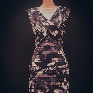 Adrianna Papell Bandage ruffle tiered Sleeveless Size 14